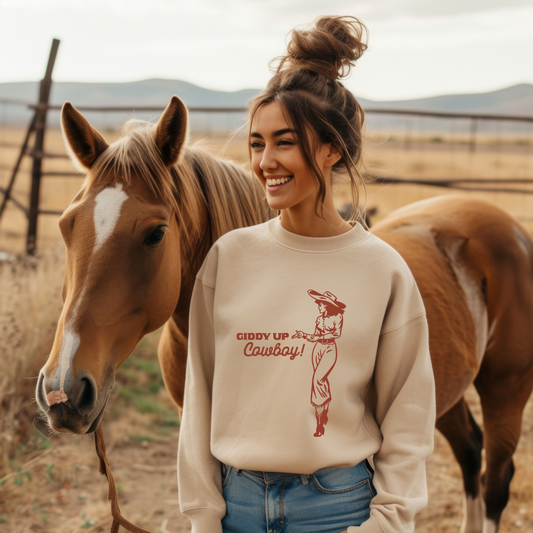 Giddy Up Cowboy Crewneck