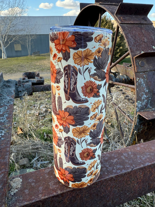 Cowgirl Garden Western Themed 20oz Insulated Tumbler - F7