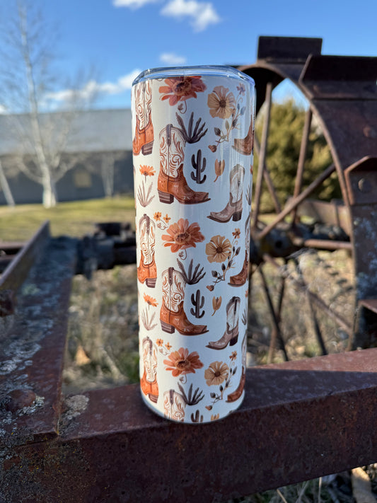 Frontier Fiesta Western Themed 20oz Insulated Tumbler - C3