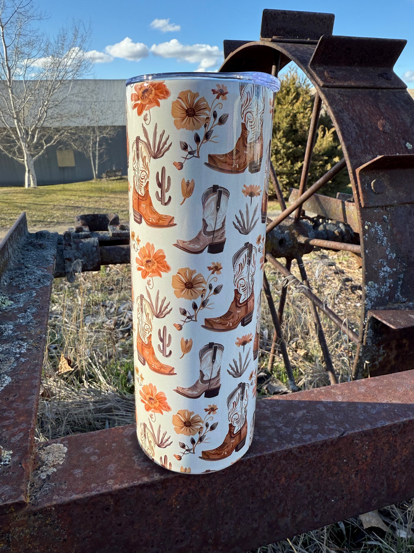 Frontier Fiesta Western Themed 20oz Insulated Tumbler - C3